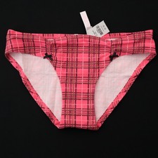 NEW Victoria's Secret VTG PINK Ruched Bow Cheeky Bikini Rare Panty MEDIUM