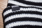 New Broken Promises Beanie Hat Black White Striped Knit Stylish Winter Cap — photo 2
