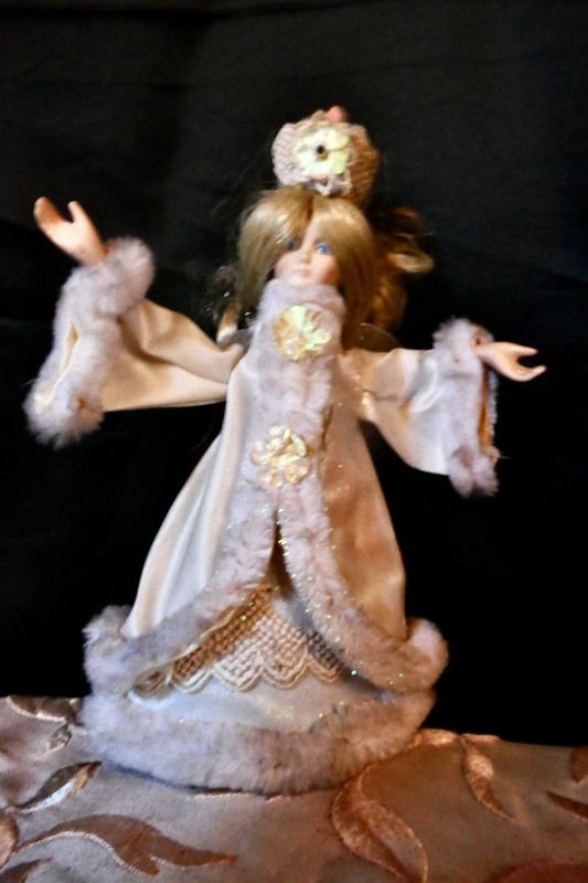 Vintage Kurt Adler Princess Doll Small Tree Topper c1986