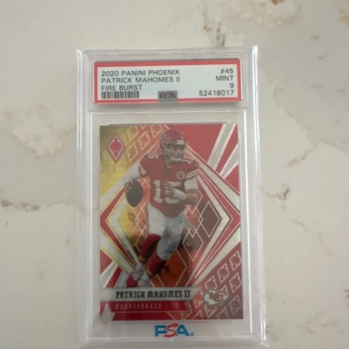 Panini Phoenix 2020 Patrick Mahomes II #45 Fire Burst Kansas City Chiefs PSA 9