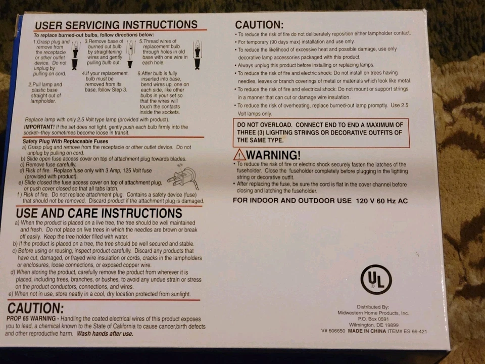 Lot Of 10 Midwestern 300ct Clear Icicle Lights White Wire 18 1 FT- New in Box - Image 4 of 4