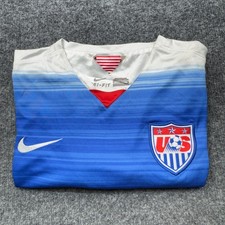 Team USA Soccer Jersey Mens Medium Blue Nike Kit USMNT Gradient 2015 Shirt