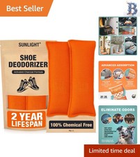Sunlight Activated Charcoal Shoe Deodorizer - 50g Chemical-Free Odor Absorber