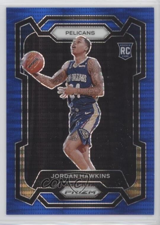 2023-24 Panini Prizm Blue Seismic Prizm /99 Jordan Hawkins #130 uk2