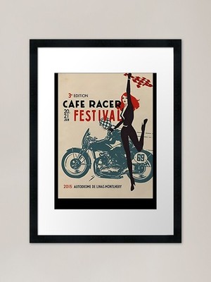 Cafe Racer Gerahmter Kunstdruck Gerahmtes Wandbild Poster Leinwanddruck Bild
