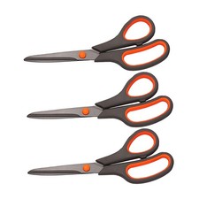 Scissors, 8" All Purpose Titanium Scissor Set of 3 Pack - 2.5mm Thick Sharp S...