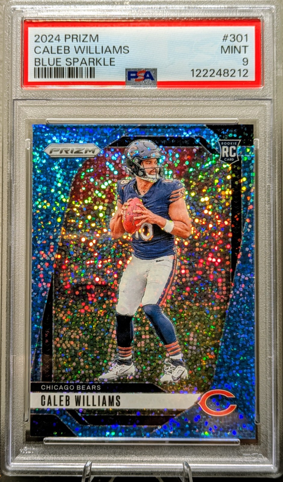 Caleb Williams 2024 Prizm #301 Blue Sparkle /96 Bears Rookie RC Investment!!