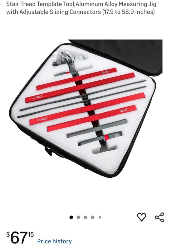 Stair Tread Template Tool, Stair Measuring Tool, Aluminum Alloy Stair Tread Jig,