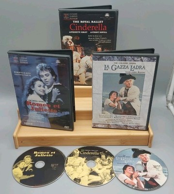 Opera Ballet 3 DVD Lot Cinderella, Romeo Et Juliette, LA Gazza Ladra