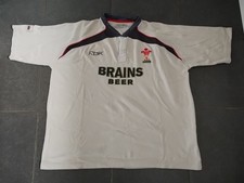 Vintage REEBOK WRU WALES Away Short Sleeve Rugby Shirt-2006/2007- Grey-XL