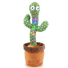Dancing Cactus Toy Talking Repeat Singing Plush Interactive Kids Gift 32cm