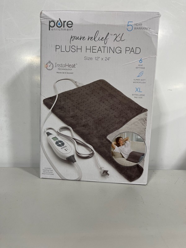 Pure Enrichment Purerelief XL Full Back and Neck Heating Electric Pad-NEW SEALED