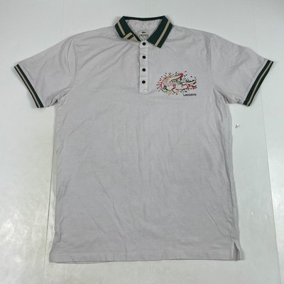 Lacoste Polo Shirt Mens Extra Large Gray Live Golf Short Sleeve Golfer Golfing