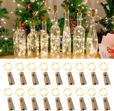 Wine Bottle Lights with Cork, 20 Leds, 6.6 Ft, Fairy 18 Pack Warm White