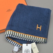 Hermes Carre Towel Vis Versa Marine Blue 33x3...