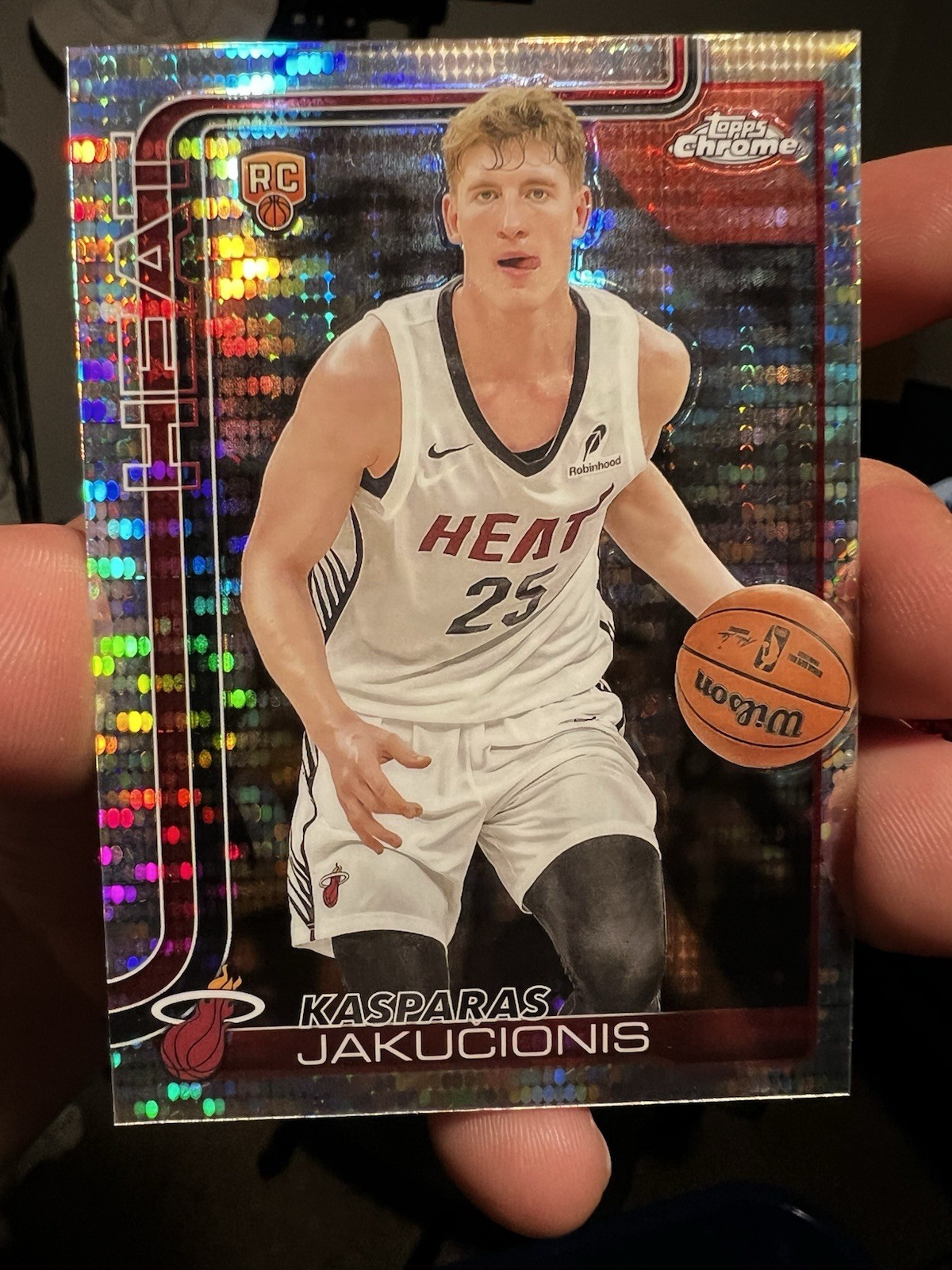 2025-26 Topps Chrome #270 Kasparas Jakucionis Pulsar RC Heat🔥