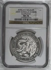 2005 Somalia Silver Elephant 1 oz — photo from another recent sale