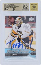 Tristan Jarry Penguins Signed 2016-17 Upper Deck Series 2 BAS 9.5/10 Rookie Card. rookie card picture