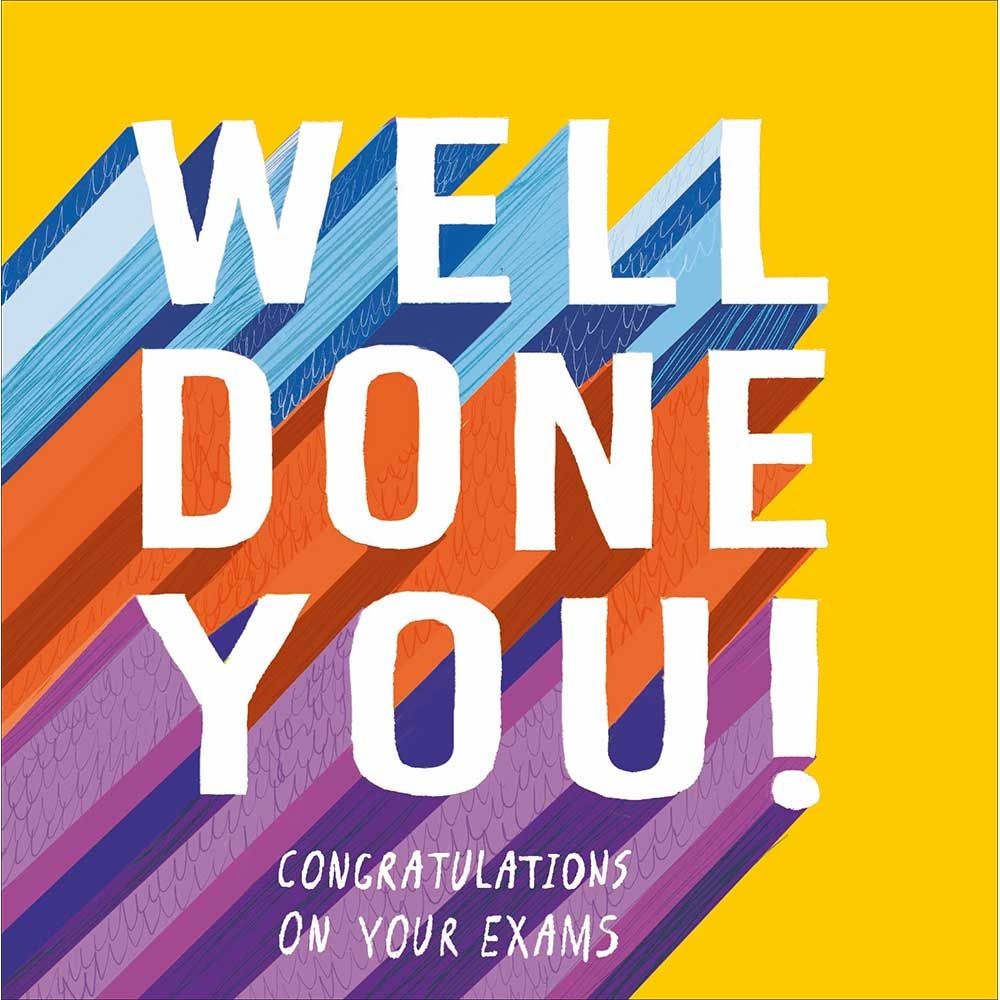 Exam Congratulations Card Bright Text