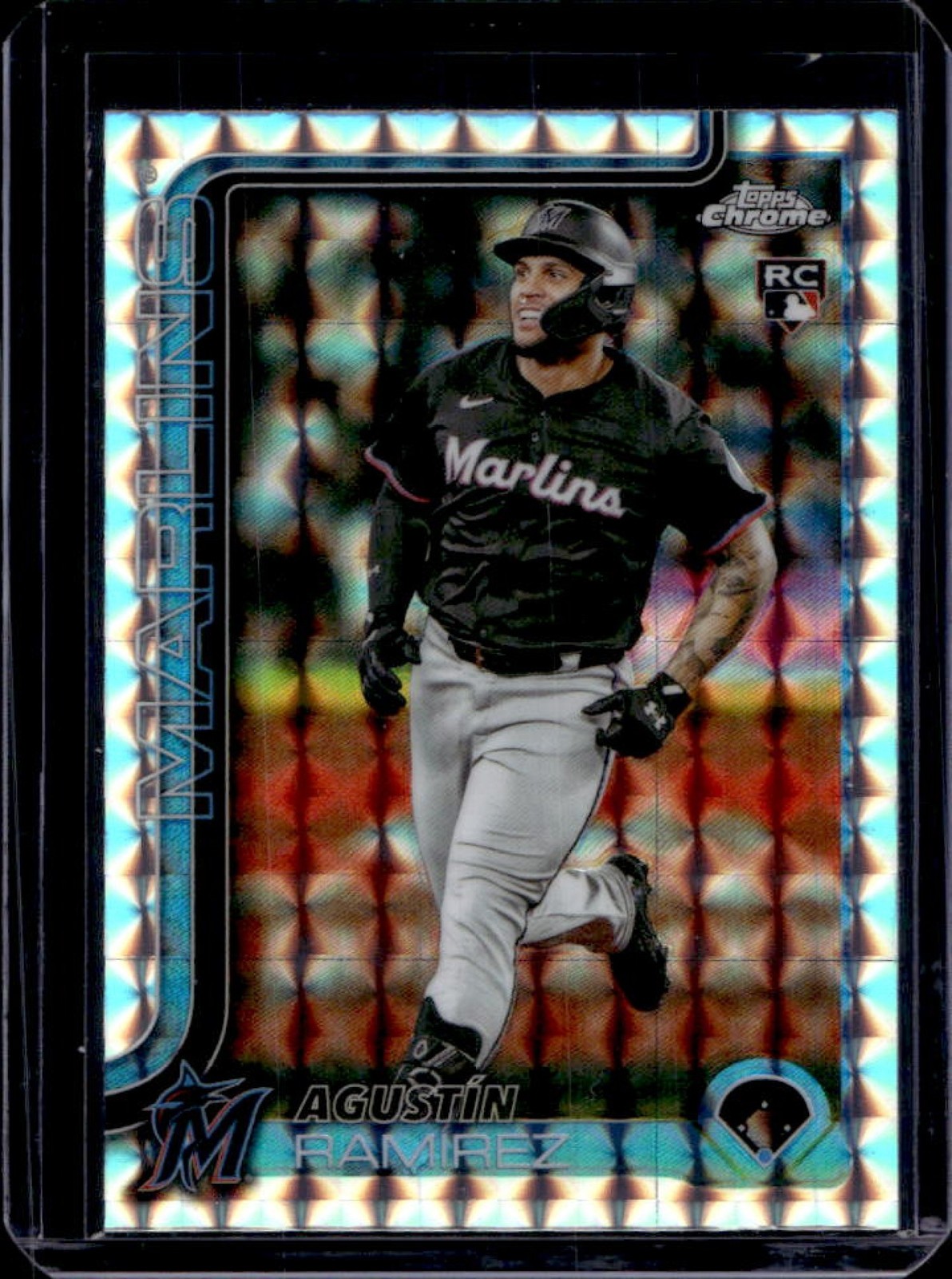 2025 Topps Chrome Update Agustin Ramirez RC Geometric Refractor #USC200 Marlins