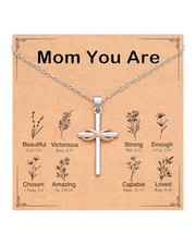 Infinity Cross Necklace for Women, Easter Mothers Day Mom you are beautiful...