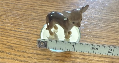 Chihuahua Figurine Brown Bone China Dog 3/4”Tall 3/4” Wide.