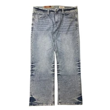 Axel Men's Slim Boot Cut Stretch Comfort Button & Zip Closure Denim Jeans