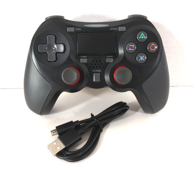Terios P4-5S Black Wireless Gaming Controller For PS4 Vibration with Turbo New