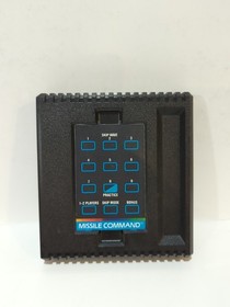 Missile Command  [Atari 5200, 1982] Cartridge, and overlay.