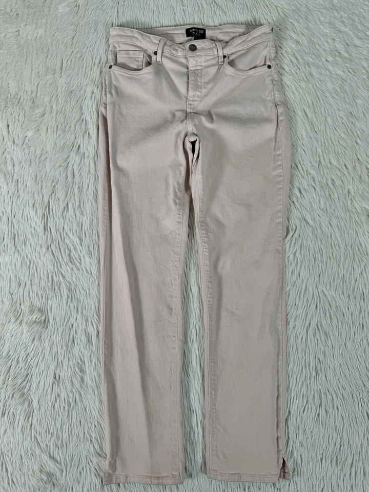 Pantalones de mezclilla ajustados al tobillo tiro alto rosa claro NYDJ Curves 360 para mujer talla 6 Foto 3 de 4