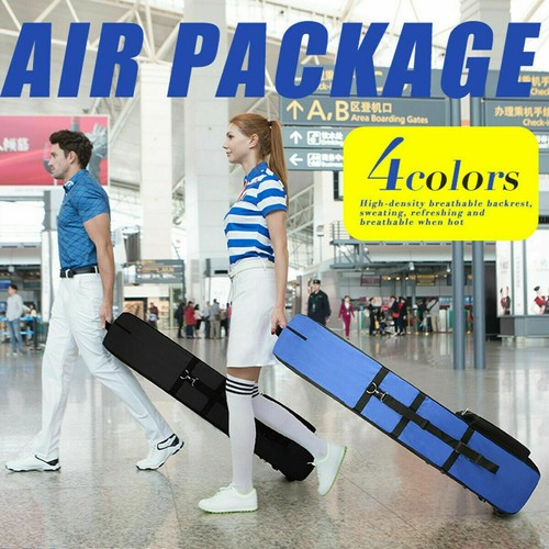 Rolling Golf Travel Bag Nylon Hard Case Golf Protector Wheels Foldable Airlines - Picture 2 of 12