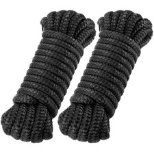 Premium Marine-Grade Dock Lines - 2 Pack 1/2" x 20' Strength-Tested Double Br...