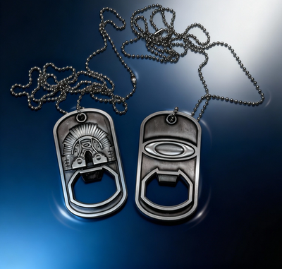 Oakley Employee Dog Tag – Steel Pendant Necklace, Rare Military