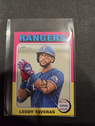 Leody Taveras #407 2024 Topps Heritage Mini card