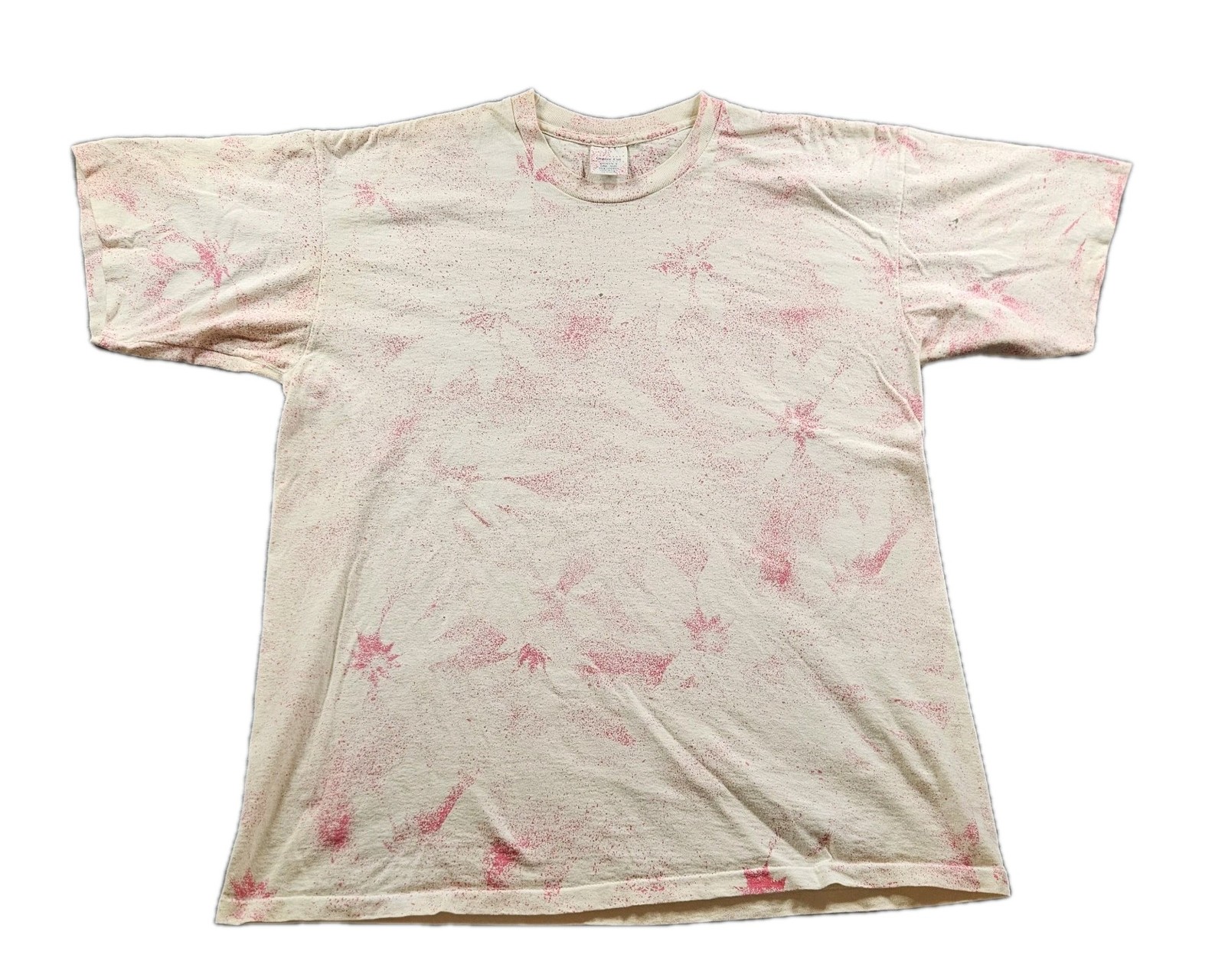 Vintage 80s 90s Paint Splatter All Over Print T-shirt Single-Stitch Size XL