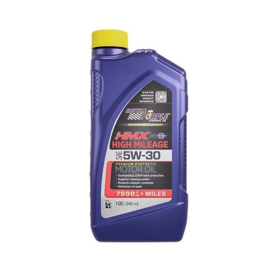 Royal Purple HMX Premium Synthetic High Mileage 5W-30 Motor Oil - 1 Quart - Case