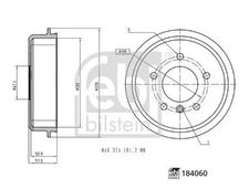 Febi Rear Brake Drum For Mercedes-benz A-class