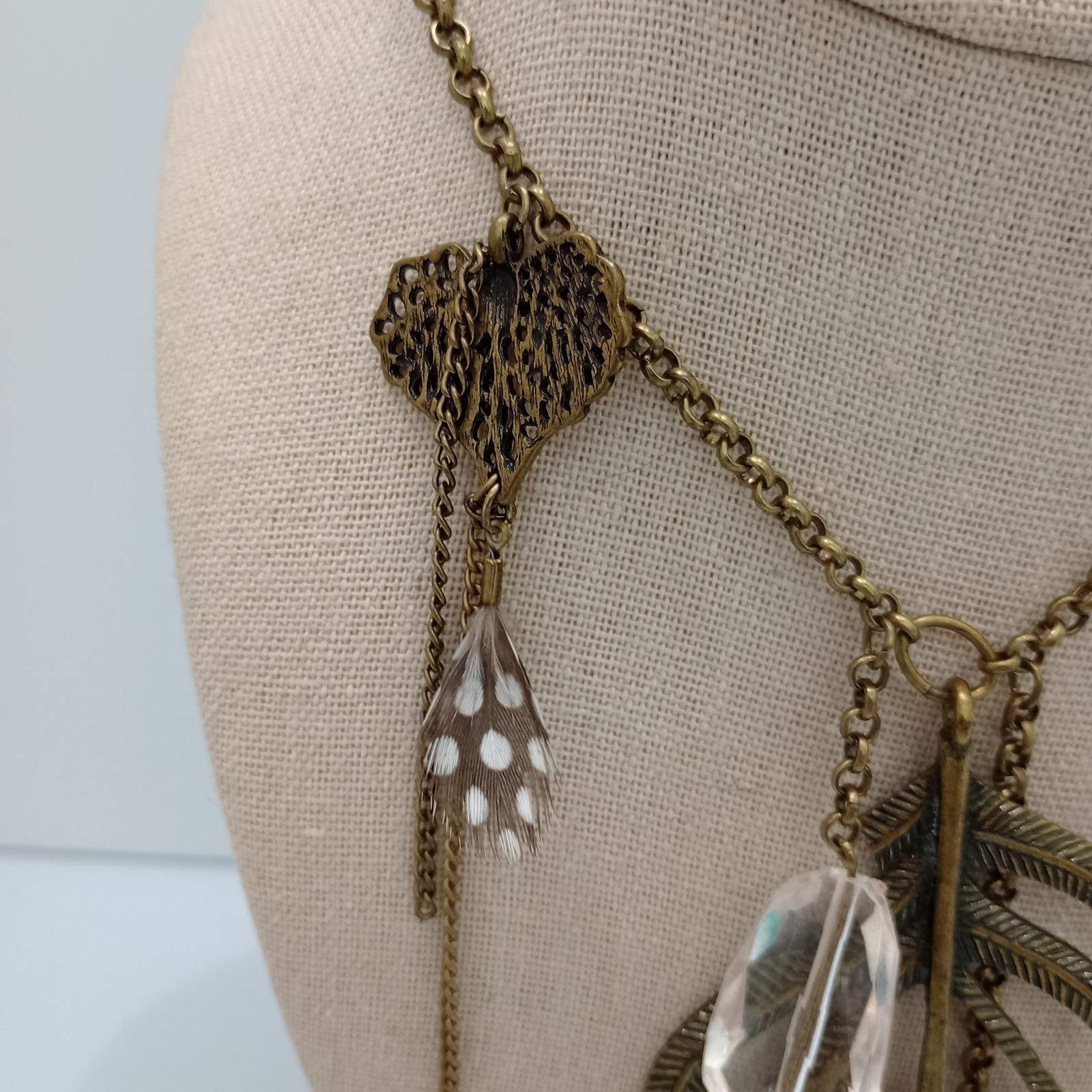 Express Boho southwestern Statement Necklace Feat… - image 4