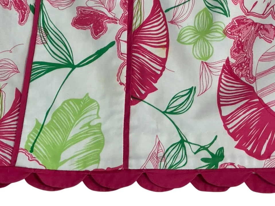 Falda Island Republic Rosa Verde Blanca Tropical Palmeras/Flores Talla 10 Golf Foto 3 de 4