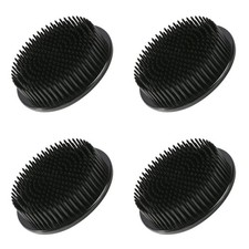 WANDIC Flower Frog, 4 Pcs Round Black Plastic Ikebana Kenzan Frogs Japanese