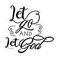 Let Go and Let God Vinyl Decals, Faith Religious Car Stickers, Bible Verse