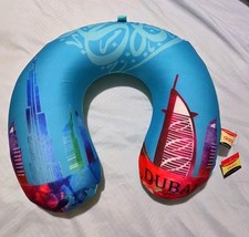 DUBAI BURJ AL ARAB TURQUOISE NECK PILLOW TRAVEL UAE AIRPLANE BURJ KHALIFA GIFT 