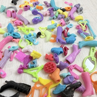 Large Lot of Vintage 2000s Polly Pocket Shoes Accessories Hangers Tiny Pieces