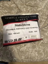 Simple Projector Screen, Portable, Mdbebbron Scale: 16:9 120 Inches Open Bag