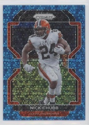 2021 Panini Prizm No Huddle Blue Prizm 35/79 Nick Chubb #264 0fo5