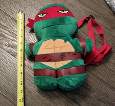 Raphael PLUSH Backpack Teenage Mutant Ninja Turtle TMNT Kids Child's Bag C L