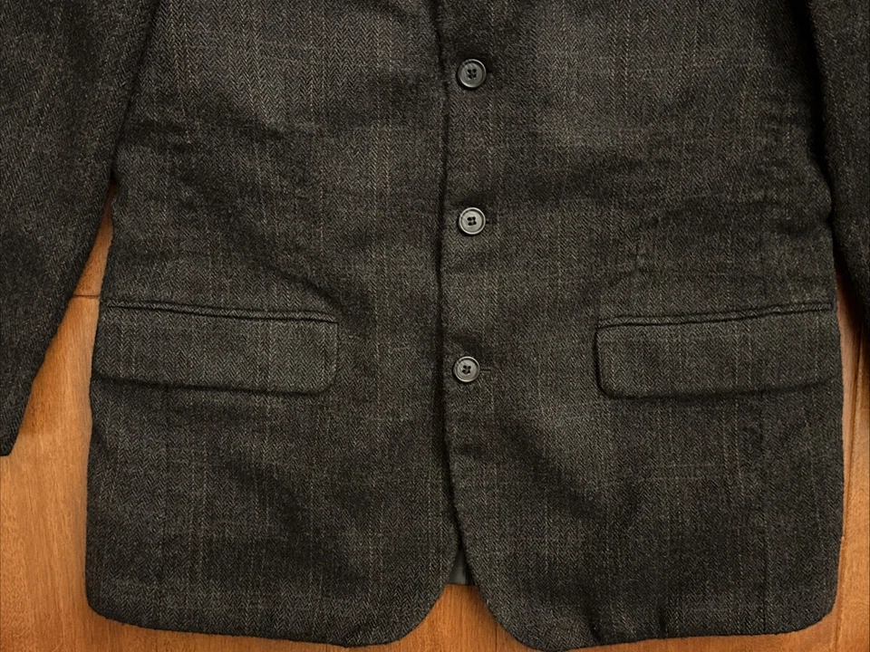 Blazer de tweed Stafford vintage para hombre 42R gris oscuro 100 % lana de cordero chaqueta de abrigo deportivo Foto 2 de 4