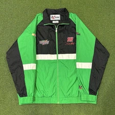 Vintage Chase Authentics Bobby Labonte Nascar Jacket Size XXL Green Black Retro