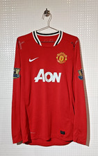 Authentic Player Issue MANCHESTER UNITED 2011 Home LS Jersey Shirt England L