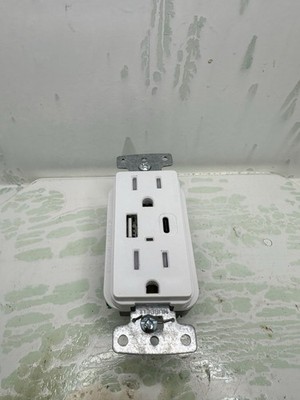 Hubbell Wiring Device-Kellems Usb15acpdw Usb Receptacle, White, 1/2 Hp
